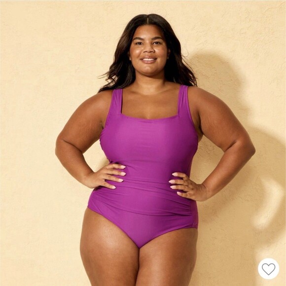 Shade & Shore Other - Shade & Shore Women's Black Shirred Tummy Control One Piece Swimsuit, 18